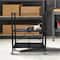 Household Essentials 34" Black Metal 3-Tier Foldable Utility Rack
